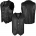 ARD Champs™ Men's Motorcycle Vest Genuine Cowhide Leather Black New Style Vest